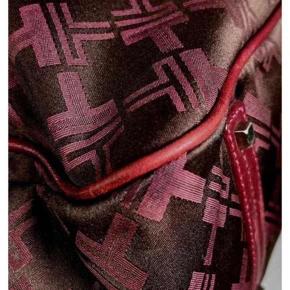 Tumi Womens Signature Maroon Burgundy Multi Compartment Laptop Briefcase Bag